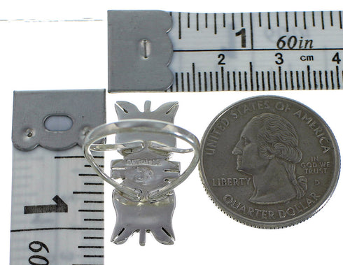 Silver Magenta Turquoise And Opal Ring Size 6-1/4 AX53881