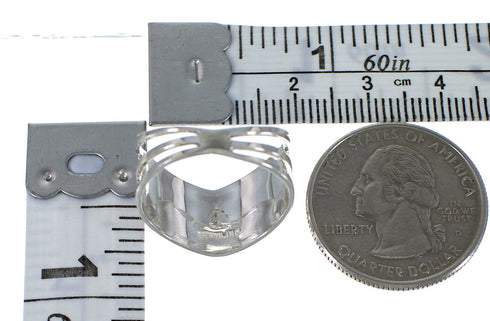 Genuine Sterling Silver Magenta Turquoise And Opal Ring Size 6-3/4 AX54018