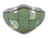 Southwest Opal And Turquoise Inlay Silver Ring Size 8-1/4 AX52352