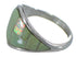 Southwest Opal And Turquoise Inlay Silver Ring Size 8-1/4 AX52352
