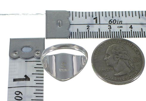 Sterling Silver Turquoise And Opal Inlay Ring Size 7-3/4 AX52400