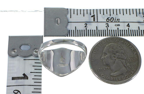 Genuine Sterling Silver Opal And Turquoise Ring Size 8-1/4 AX52405