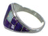 Southwest Magenta Turquoise And Opal Silver Ring Size 6-1/4 AX52461
