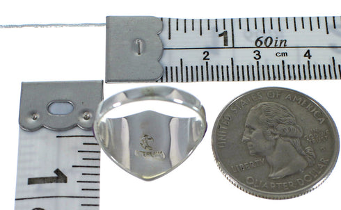 Southwest Magenta Turquoise And Opal Silver Ring Size 6-1/4 AX52461