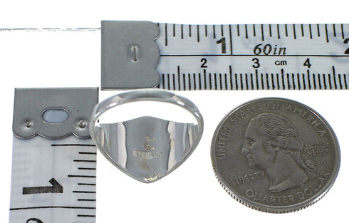 Authentic Sterling Silver Multicolor Inlay Ring Size 6-3/4 AX52510