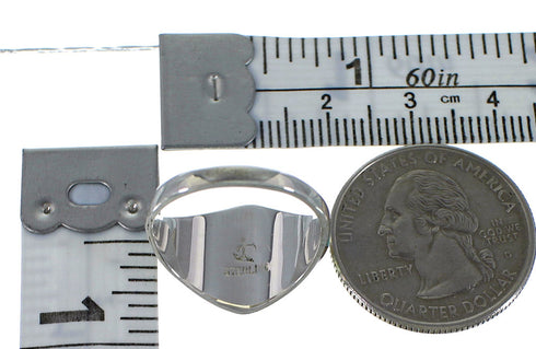 Multicolor Silver Native American Village Design Ring Size 4-3/4 AX52555