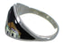 Silver Native American Pueblo Design Multicolor Ring Size 8-1/4 AX52558