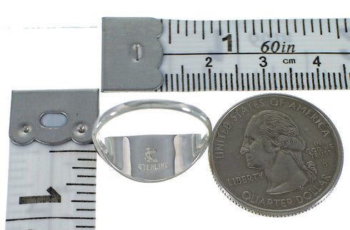 Genuine Sterling Silver Multicolor Jewelry Ring Size 5-1/2 AX52283