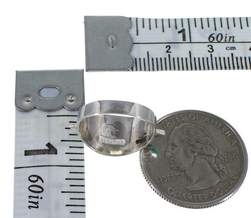 Southwest Turquoise Opal Silver Ring Size 7-1/4 YX89622