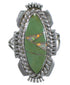 Southwestern Turquoise And Opal Silver Ring Size 5-3/4 TX45599