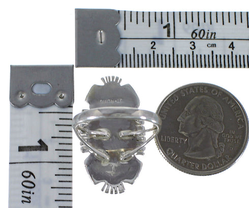 Opal Turquoise Inlay Sterling Silver Southwest Ring Size 8-1/4 TX45731