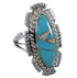 Opal Turquoise Inlay Genuine Sterling Silver Ring Size 6-1/4 TX45739