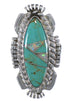 Opal Southwest Sterling Silver Turquoise Ring Size 5-1/4 TX45759