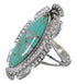 Opal Southwest Sterling Silver Turquoise Ring Size 5-1/4 TX45759