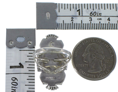 Magenta Turquoise Silver Opal Southwest Ring Size 7-3/4 TX45778