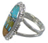 Multicolor Native American Design Silver Ring Size 6-3/4 TX45820