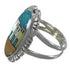Multicolor Native American Pueblo Design Ring Size 8-3/4 TX45823