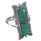 Turquoise Southwest Silver Ring Size 7-1/4 EX44224