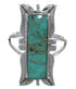 Turquoise Southwest Silver Ring Size 7-1/4 EX44224
