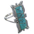 Turquoise Inlay Sterling Silver Ring Size 6-1/2 EX44239