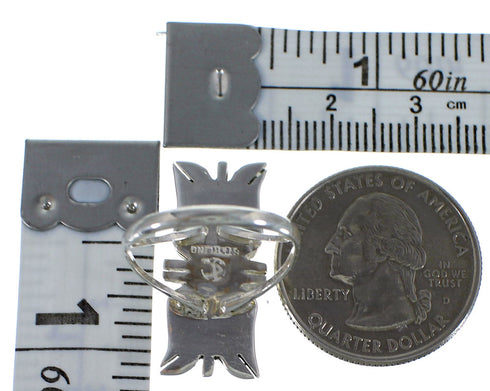 Southwestern Turquoise And Silver Ring Size 7 EX44247