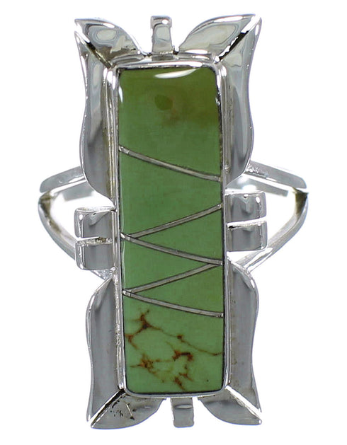 Turquoise Southwest Silver Ring Size 5-1/4 EX44255