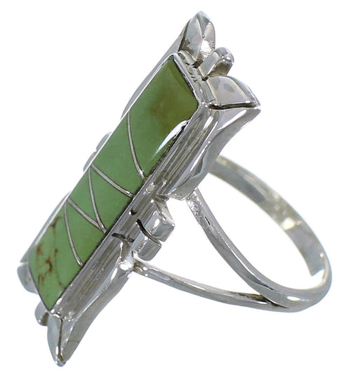 Turquoise Southwest Silver Ring Size 5-1/4 EX44255