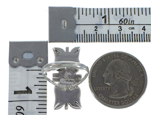 Turquoise Southwest Silver Ring Size 5-1/4 EX44255