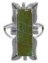 Sterling Silver Turquoise Inlay Ring Size 8-1/4 EX44264