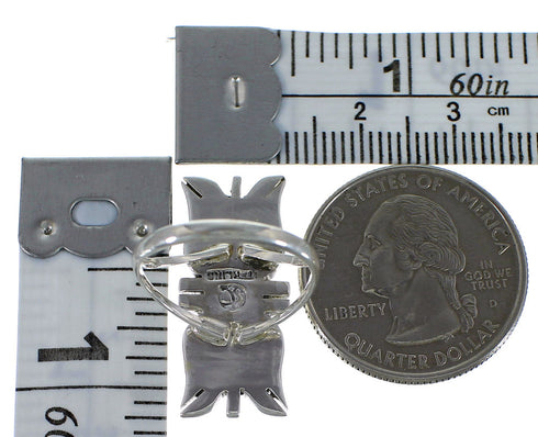 Silver And Turquoise Southwestern Ring Size 5-3/4 EX44270