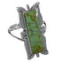Genuine Sterling Silver And Turquoise Ring Size 6-1/4 EX44275