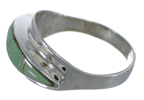 Southwest Turquoise And Silver Ring Size 5 YX89634