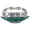 Turquoise Inlay Sterling Silver Ring Size 5-1/2 EX44876