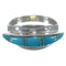 Southwest Sterling Silver Turquoise Ring Size 5-1/4 EX44927
