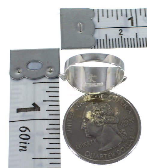 Southwest Sterling Silver Turquoise Ring Size 5-1/4 EX44927