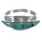 Turquoise Inlay And Sterling Silver Ring Size 5-1/2 EX44990