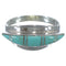 Genuine Sterling Silver Southwestern Turquoise Ring Size 5-3/4 QX86381