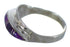 Silver Southwestern Magenta Turquoise Ring Size 7-1/2 QX87612
