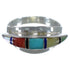 Multicolor Inlay Southwestern Silver Ring Size 6-3/4 EX45046