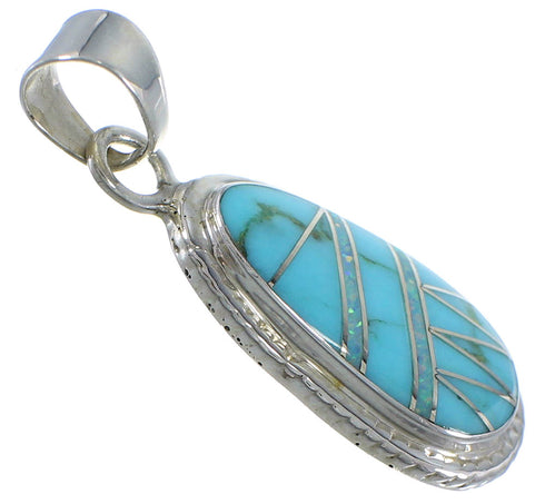 Turquoise Opal Inlay Pendant Jewelry PX42967