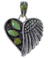 Southwest Authentic Sterling Silver Heart Turquoise Pendant PX43004
