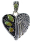 Turquoise Heart Jewelry Silver Pendant PX43006