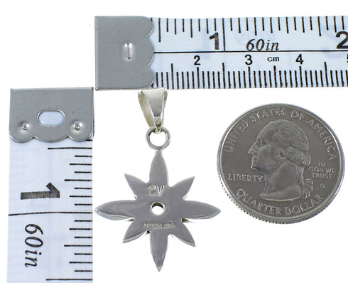 Turquoise Inlay Silver Jewelry Pendant PX43012