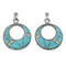 Opal Turquoise Inlay Post Dangle Earrings Jewelry CX45826