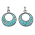 Opal Turquoise Inlay Post Dangle Earrings Jewelry CX45826