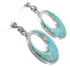 Opal Turquoise Inlay Post Dangle Earrings Jewelry CX45826