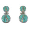 Southwest Turquoise Opal Genuine Sterling Silver Earrings CX45870