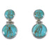 Southwestern Turquoise Jewelry Sterling Silver Earrings CX45897