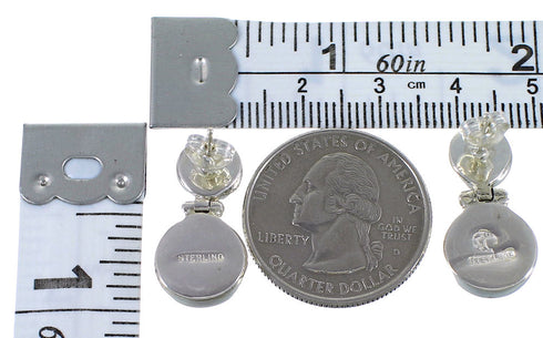 Southwestern Turquoise Jewelry Sterling Silver Earrings CX45897