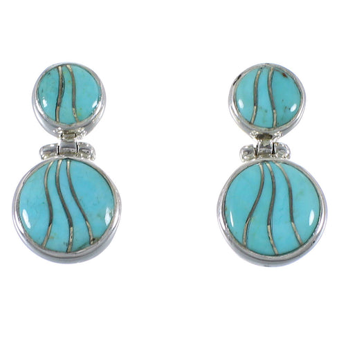Sterling Silver Southwestern Turquoise Earrings CX45903